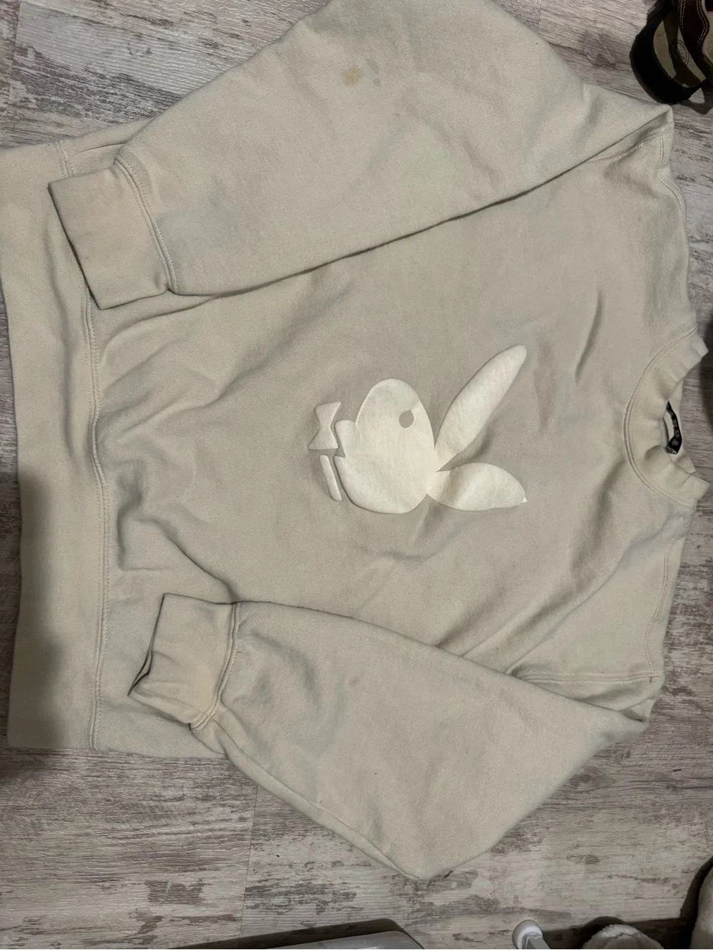 White Women's Playboy Pullover Sweatshirt